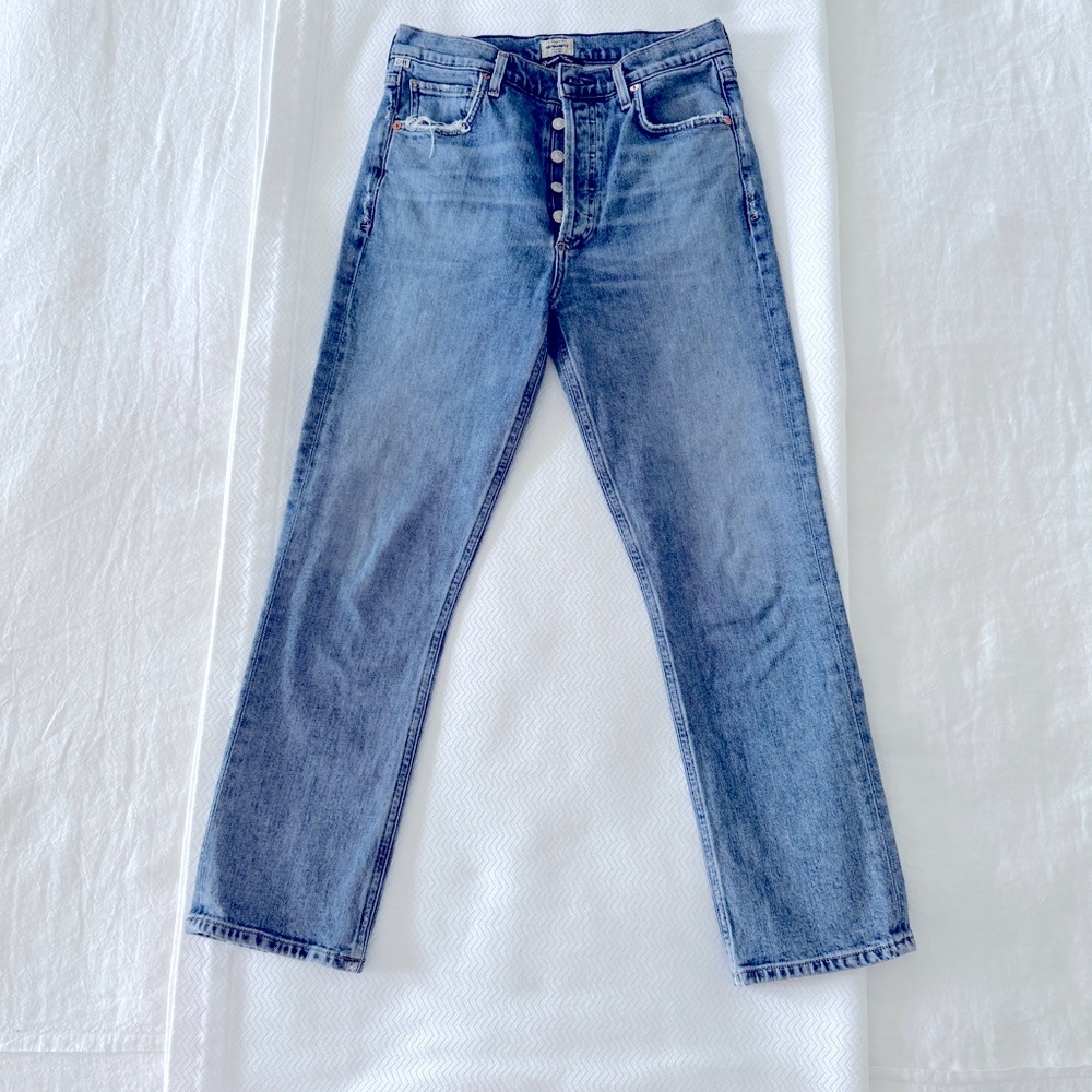 Citizens of Humanity Charlotte Crop High Rise Straight Jeans - size ladies 26